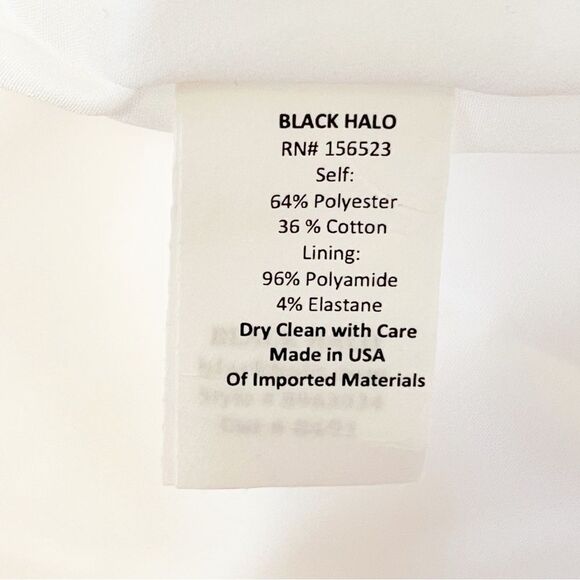 Black Halo Pepper Mini Dress White in Size 4 - Picture 7 of 10